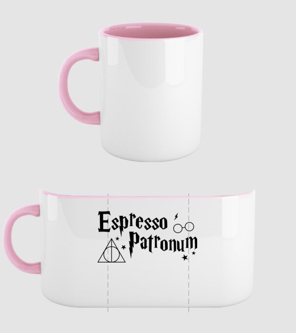 Espresso patronum model roz deschis pe tricou