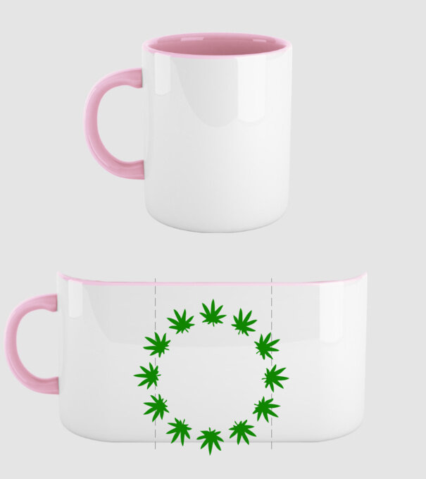 Euro marihuana model roz deschis pe tricou