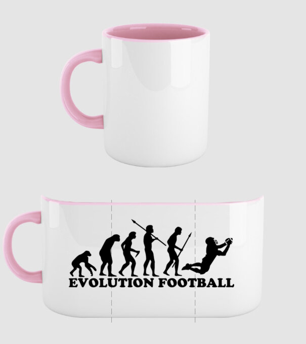 Evolution of football model roz deschis pe tricou