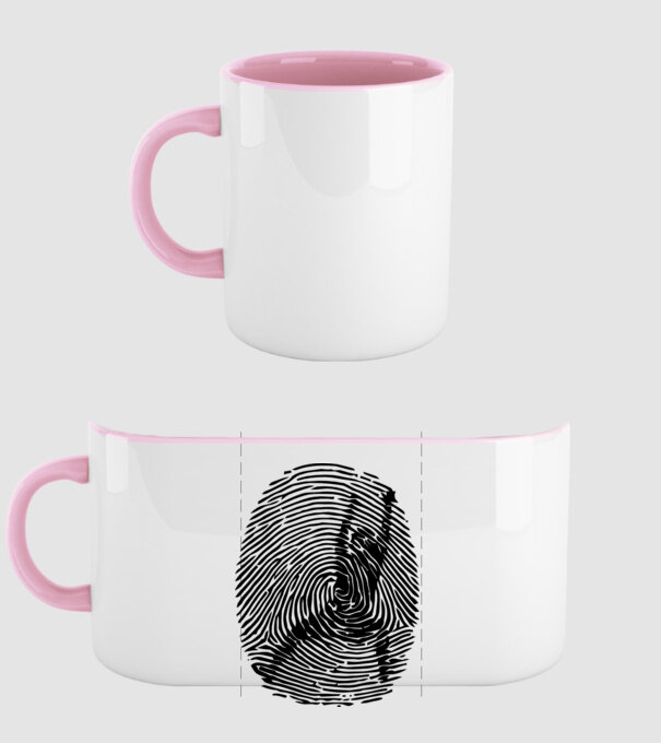 fingerprint model roz deschis pe tricou