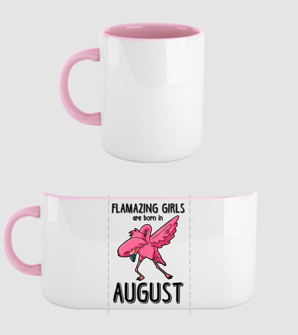 Flamazing girls are born in august black model roz deschis pe tricou