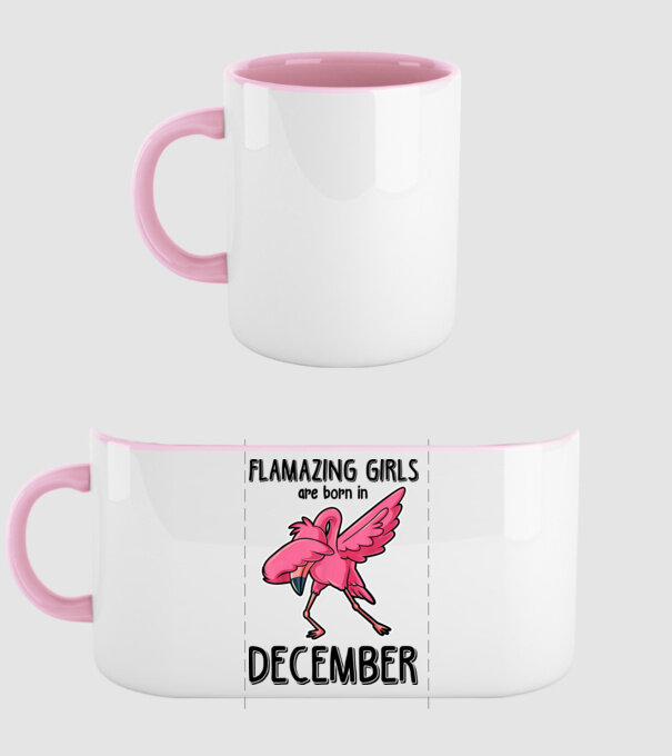 Flamazing girls are born in december black model roz deschis pe tricou