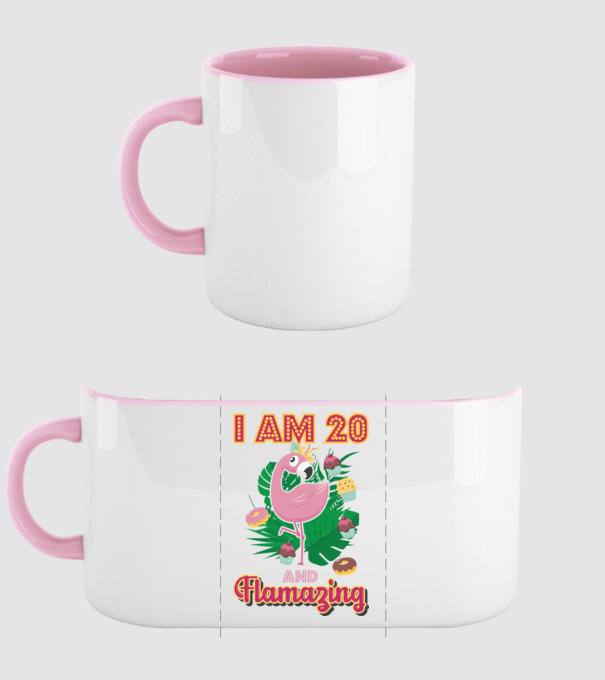FLAMAZING Birthday 20 Years old model roz deschis pe tricou