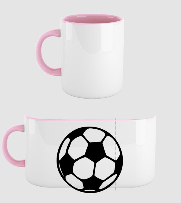 minge fotbal model roz deschis pe tricou