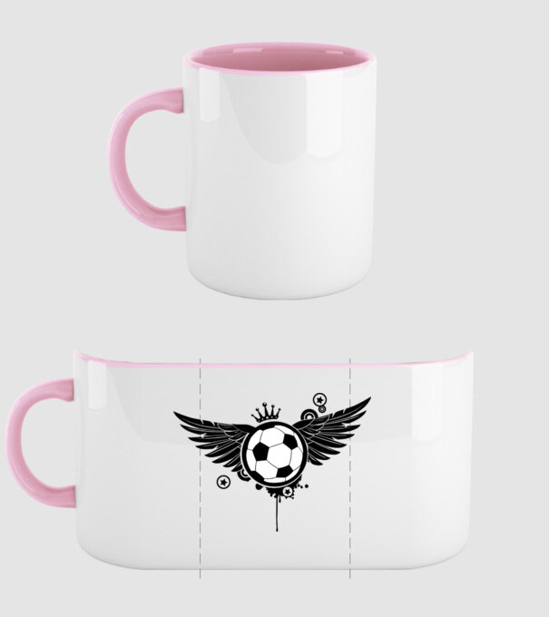 Aripă fotbal model roz deschis pe tricou