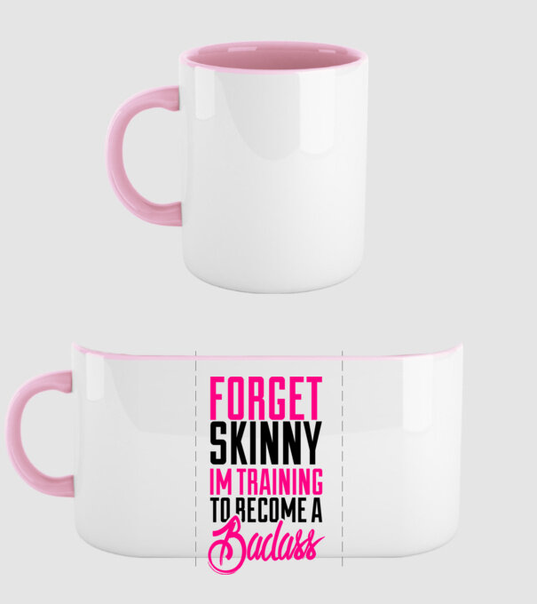 Forget Skinny model roz deschis pe tricou