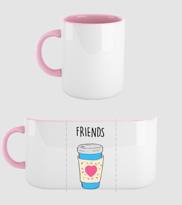 Friends model roz deschis pe tricou