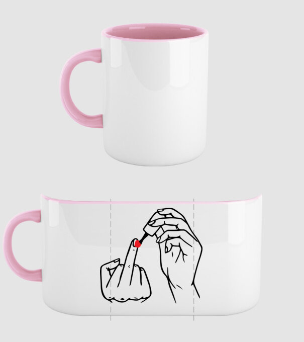 Nail polish Fuck U model roz deschis pe tricou