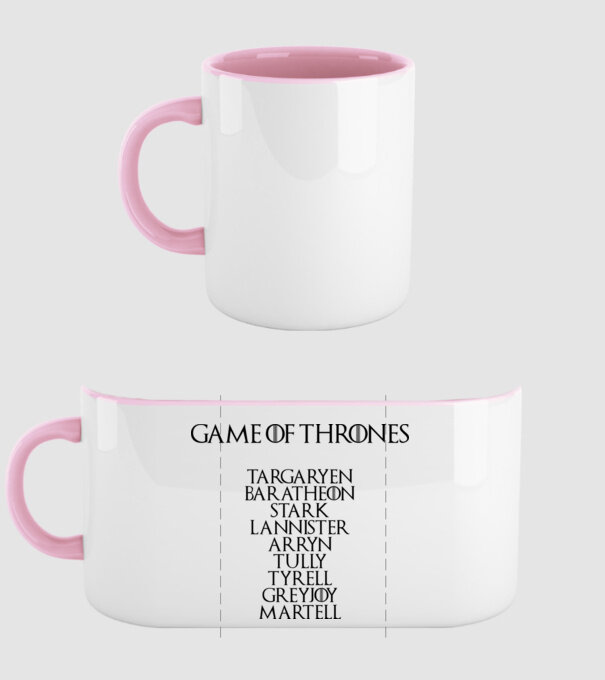 Game of Thrones model roz deschis pe tricou