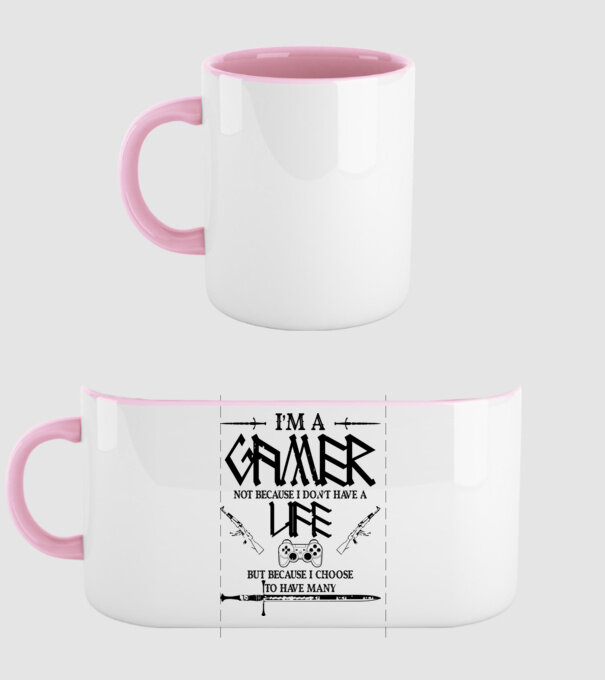Gamer Life model roz deschis pe tricou