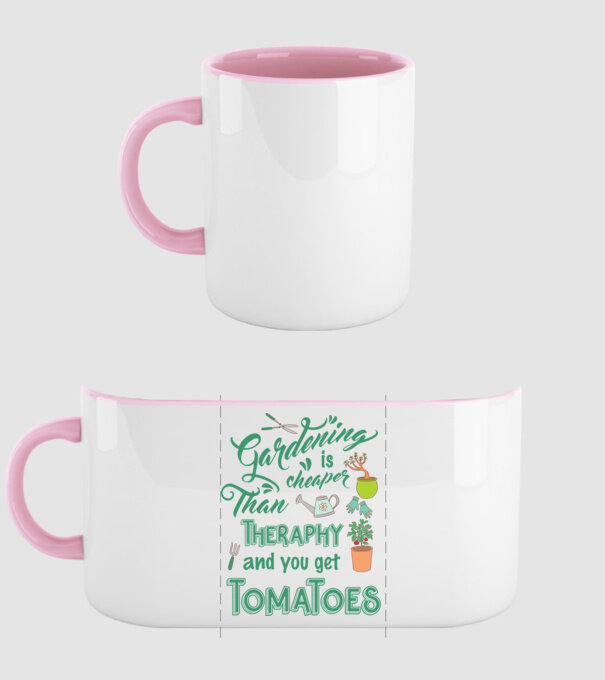 Gardening is cheaper than theraphy model roz deschis pe tricou