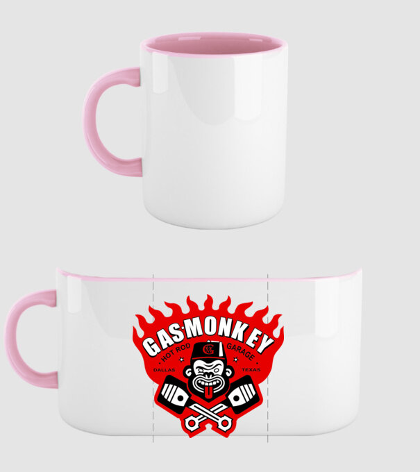 Gas Monkey model roz deschis pe tricou