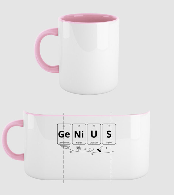 Genius periodic model roz deschis pe tricou