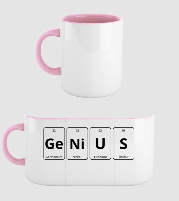Genius periodic model roz deschis pe tricou