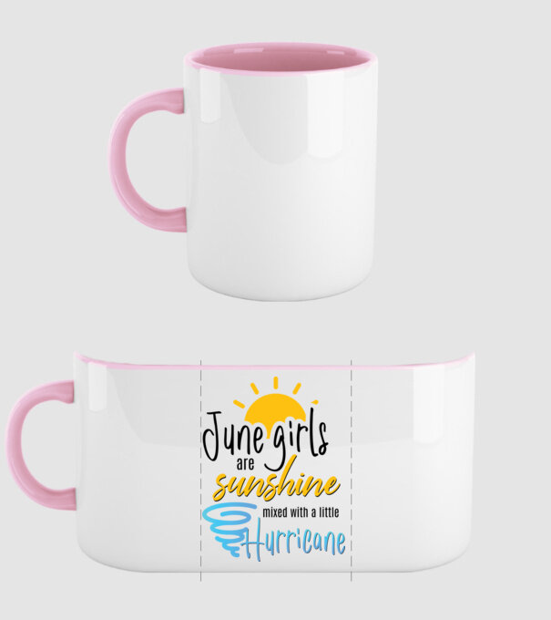 June Girls are Sunshine mixed with a little Hurricane model roz deschis pe tricou