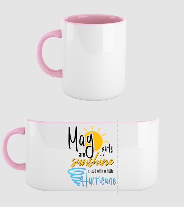 May Girls are Sunshine mixed with a little Hurricane model roz deschis pe tricou