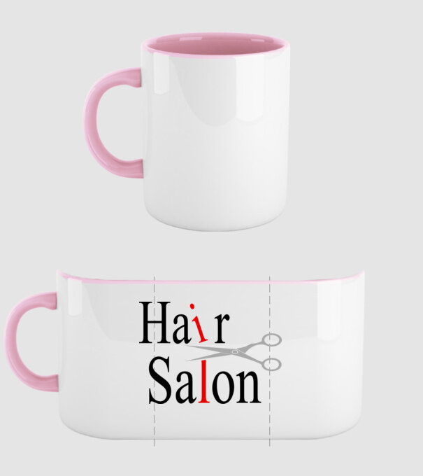 Hair Salon model roz deschis pe tricou