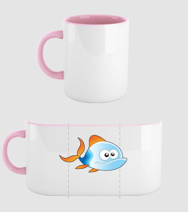Fish model roz deschis pe tricou