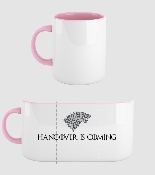 Hangover is coming model roz deschis pe tricou
