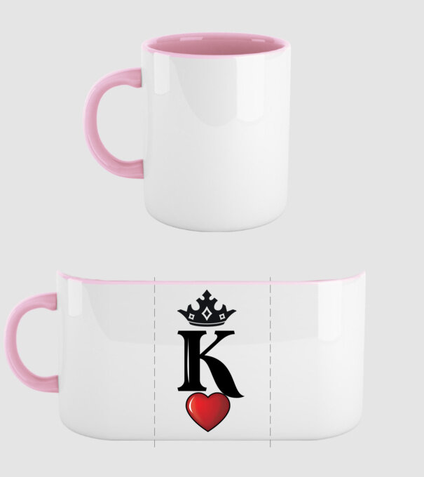 Cuplu HeartKing model roz deschis pe tricou