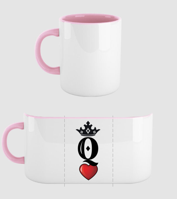 Cuplu HeartQueen model roz deschis pe tricou