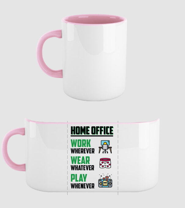 Home office model roz deschis pe tricou
