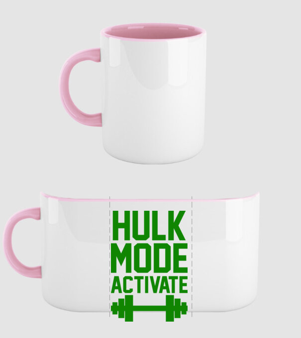 Hulk mode model roz deschis pe tricou