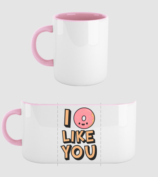 I donut like you model roz deschis pe tricou