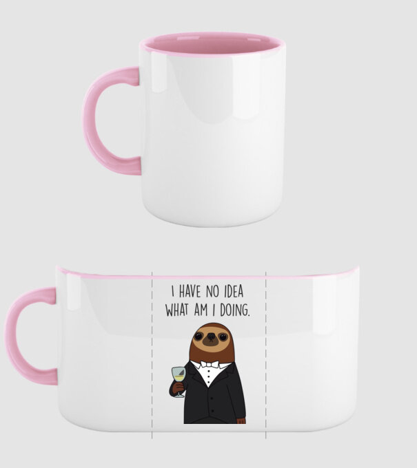 I have no idea sloth model roz deschis pe tricou