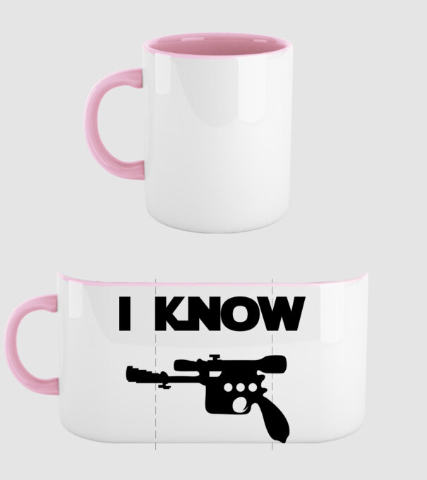 I know model roz deschis pe tricou