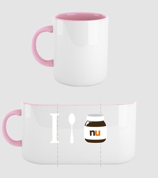 i love nutella model roz deschis pe tricou