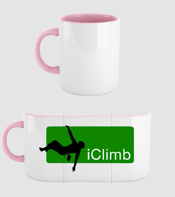 iClimb model roz deschis pe tricou