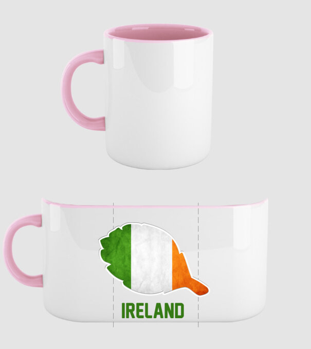 Steag irlandez model roz deschis pe tricou