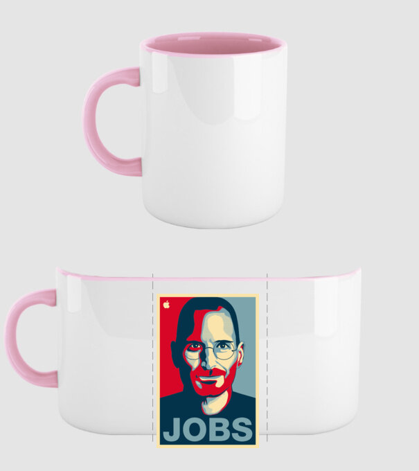 Jobs pop art model roz deschis pe tricou