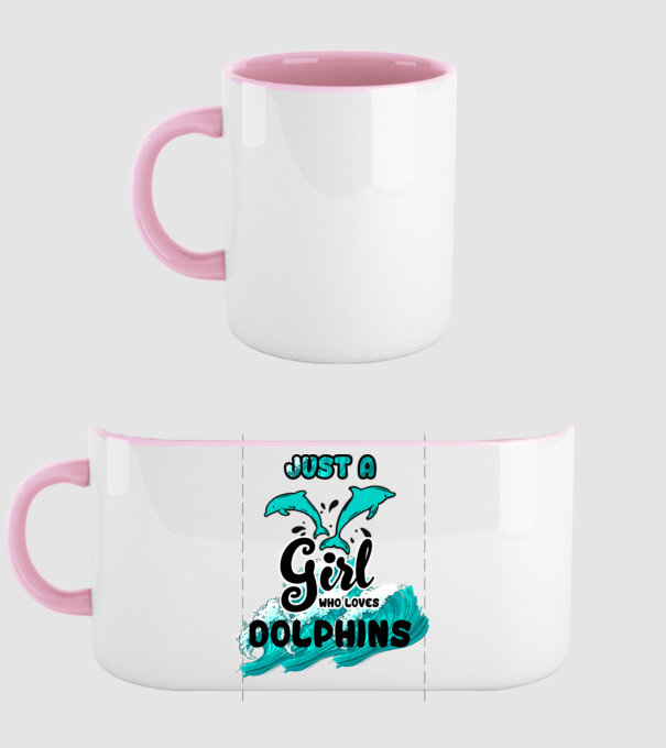 Just a girl who loves dolphins model roz deschis pe tricou