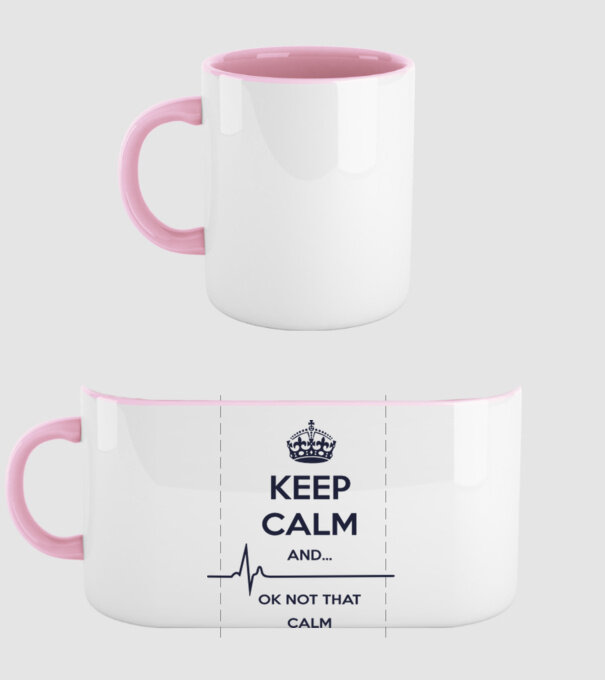 Keep calm and... Ok not that calm model roz deschis pe tricou