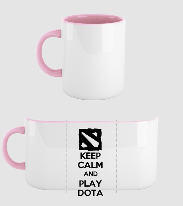 keep calm play dota model roz deschis pe tricou