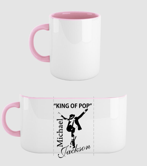 King Of Pop model roz deschis pe tricou