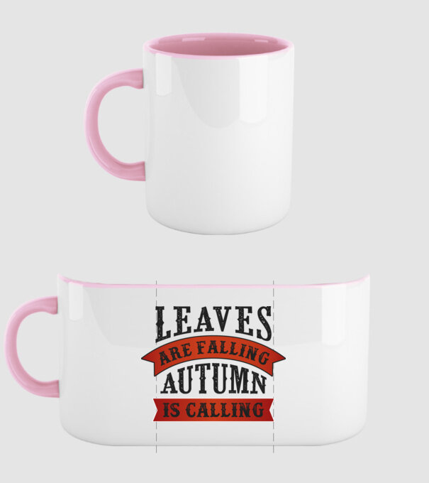 Leaves are falling autumn is calling model roz deschis pe tricou