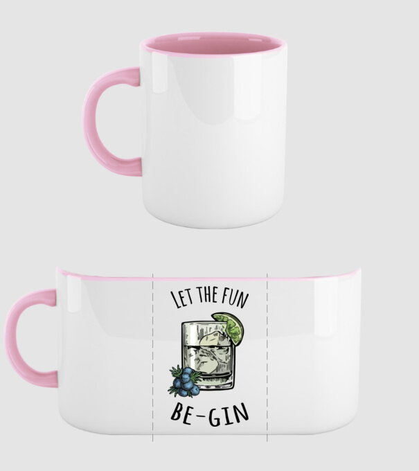 Let the fun be gin model roz deschis pe tricou