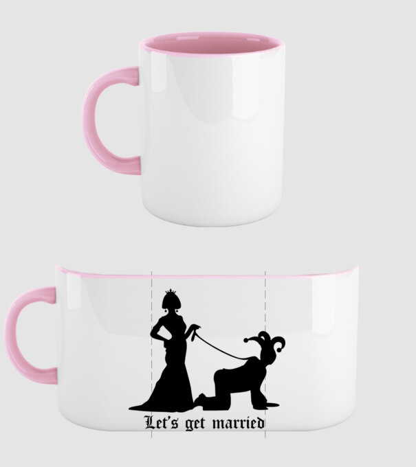 Lets get married model roz deschis pe tricou