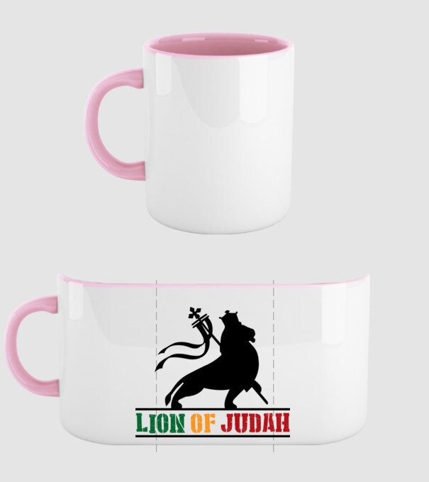 Lion Of Judah model roz deschis pe tricou
