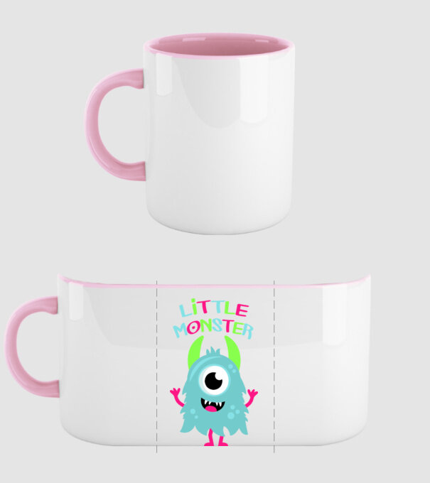Little monster model roz deschis pe tricou