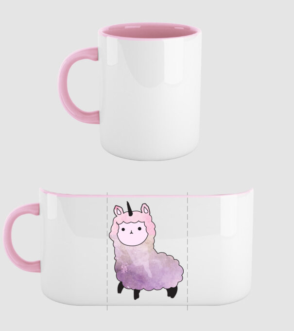 Llamacorn cutie model roz deschis pe tricou