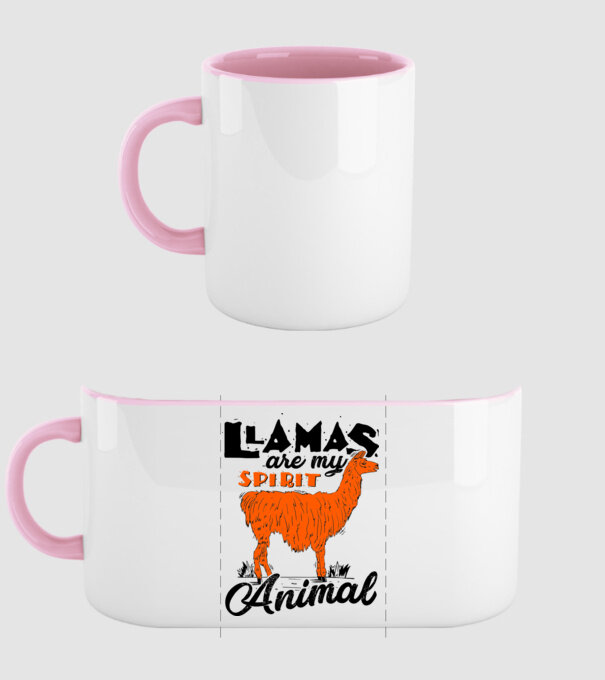 Llamas are my spirit animal model roz deschis pe tricou