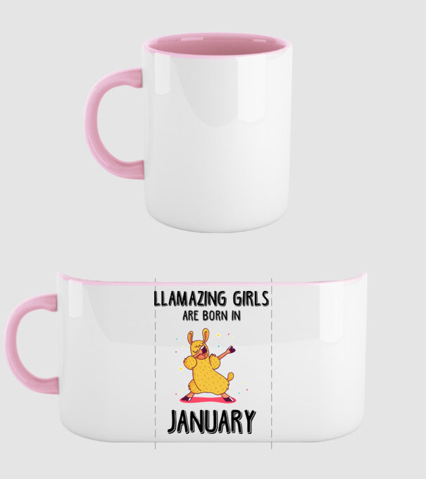 llamazing girls are born in january black model roz deschis pe tricou