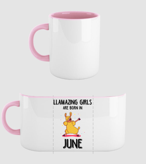 llamazing girls are born in june black model roz deschis pe tricou