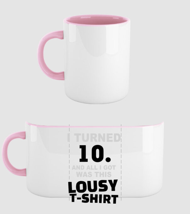 Lousy T-shirt 10 model roz deschis pe tricou