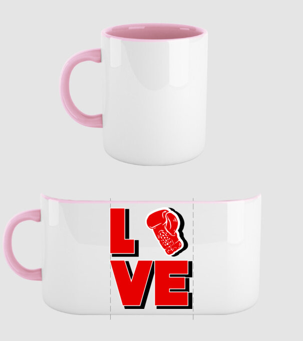 LOVE BOX model roz deschis pe tricou