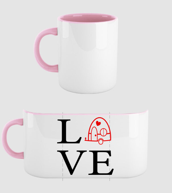 Love camping model roz deschis pe tricou